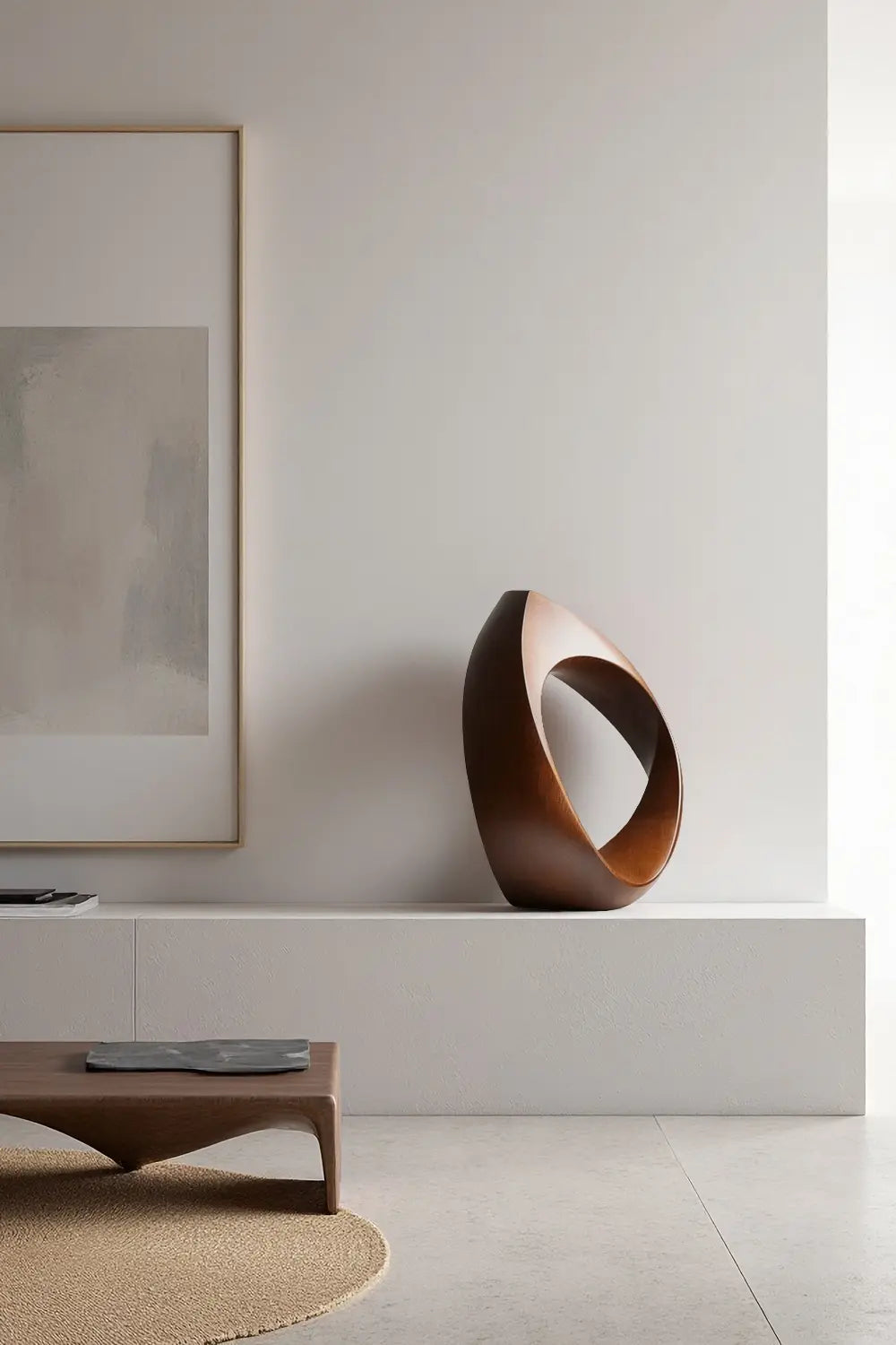 Large Minimalist Wood Sculpture #ACF 007