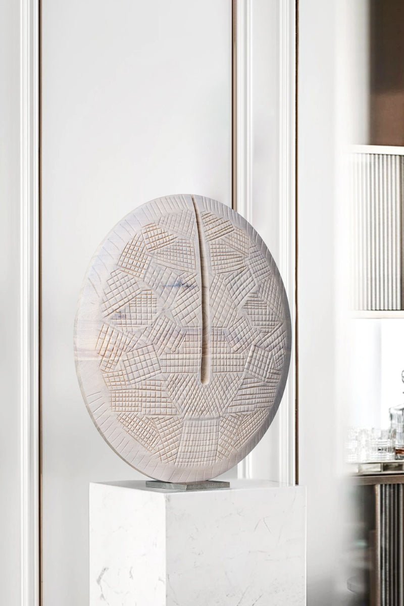 Abstract Wooden Disc Sculpture #AWS 015