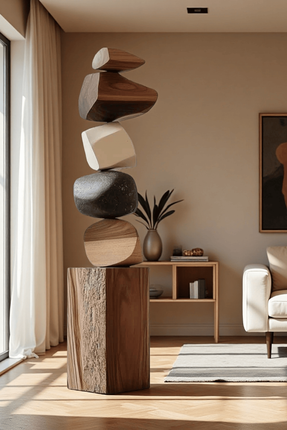 Modern Abstract Wood Sculpture #ACF 001
