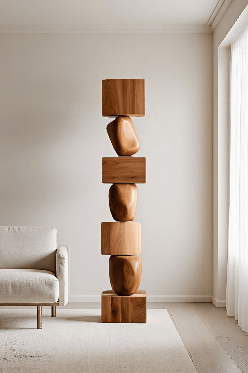 Large Modern Wooden Sculpture #ACF 006