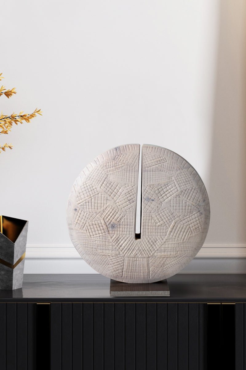 Abstract Wooden Disc Sculpture #AWS 015