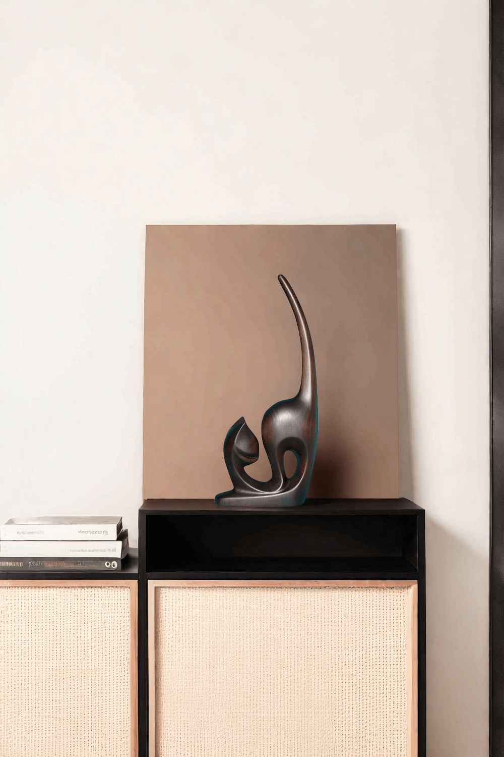 Abstract Wooden Cat Sculpture #ACF 054