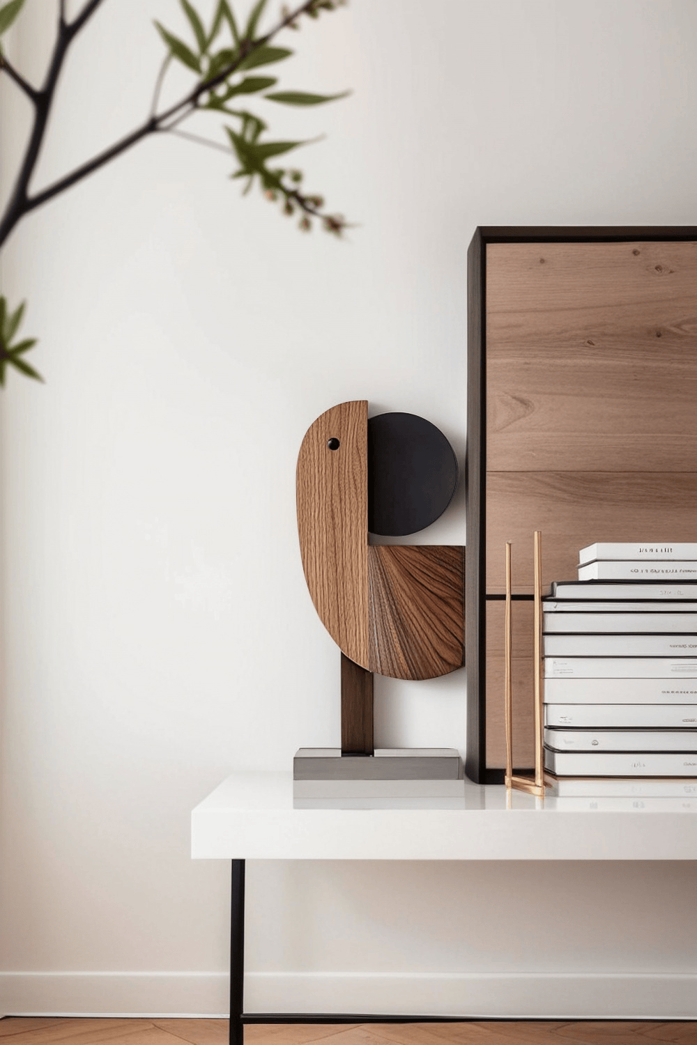 Geometric Wooden Bird Sculpture #ACF 060
