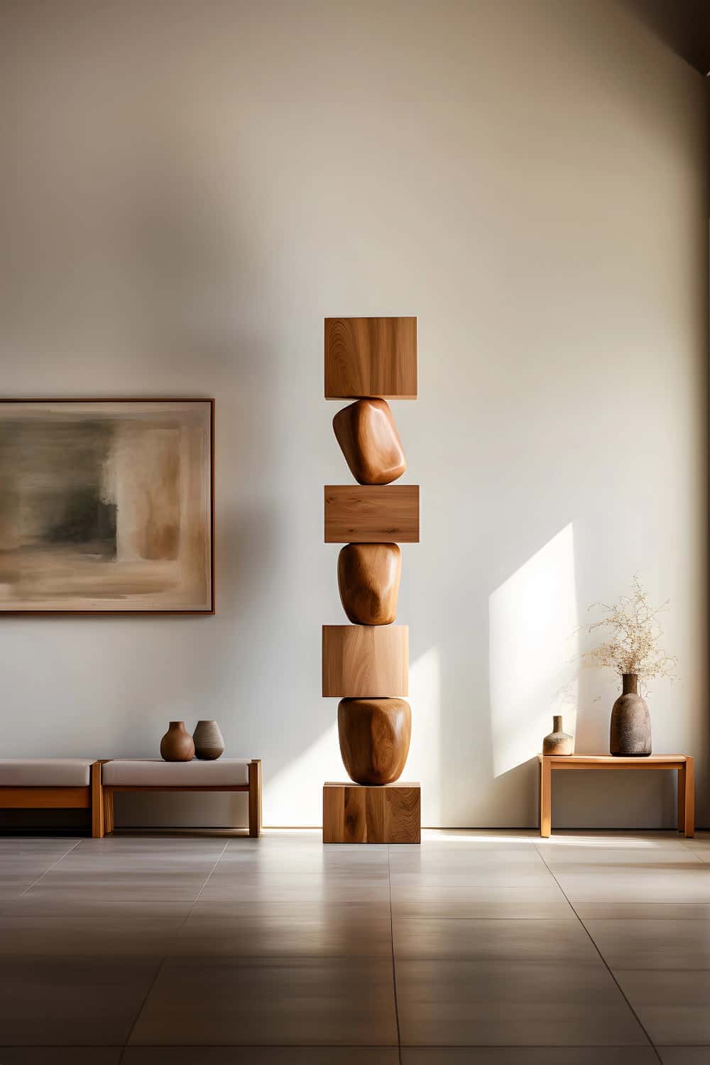 Large Modern Wooden Sculpture #ACF 006
