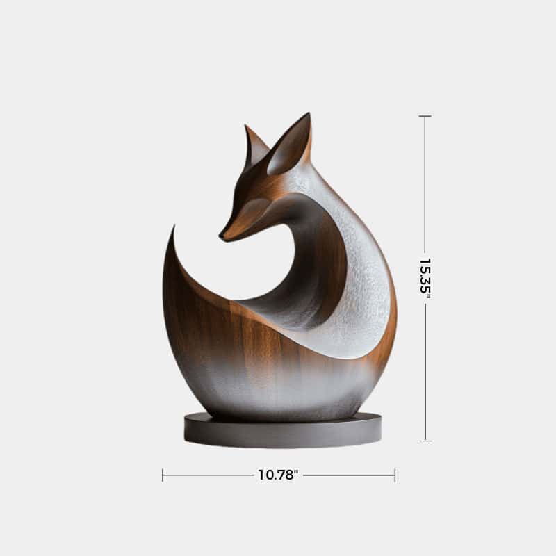 Abstract Wooden Fox Sculpture #ACF 051