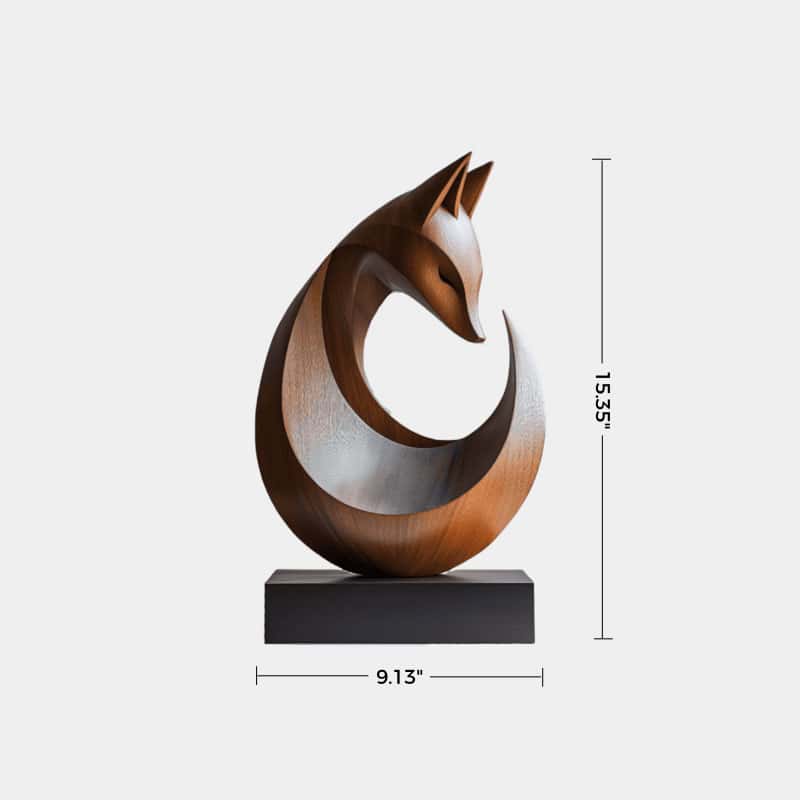 Abstract Wooden Fox Sculpture #ACF 052