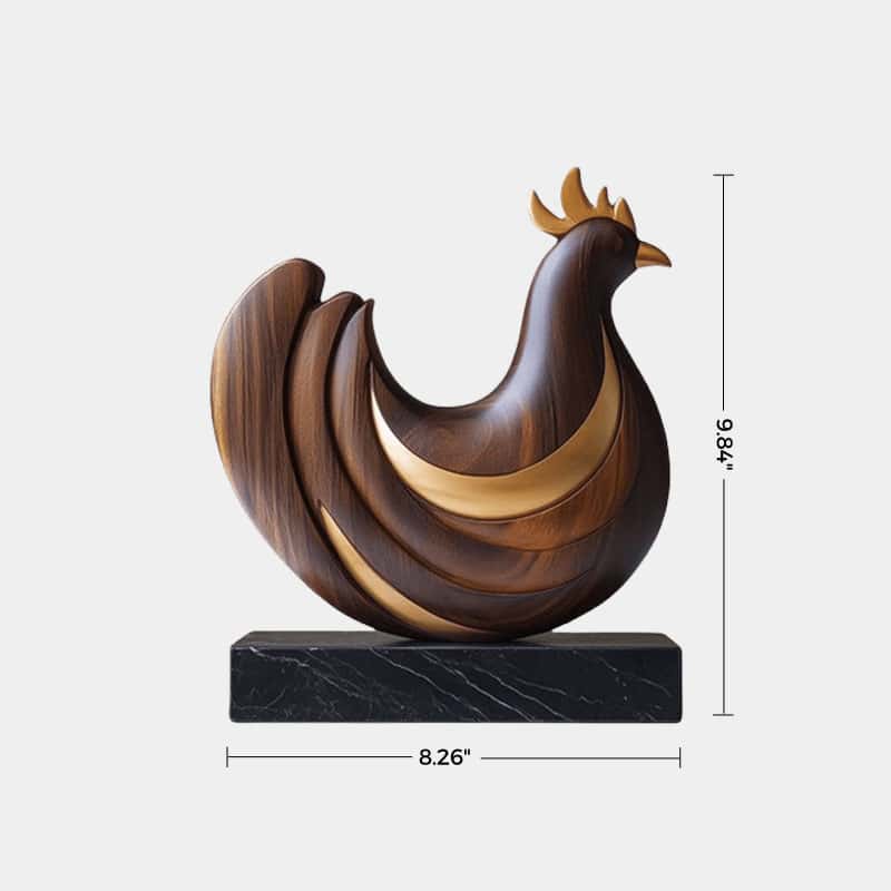 Abstract Wooden Rooster Sculpture #ACF 055