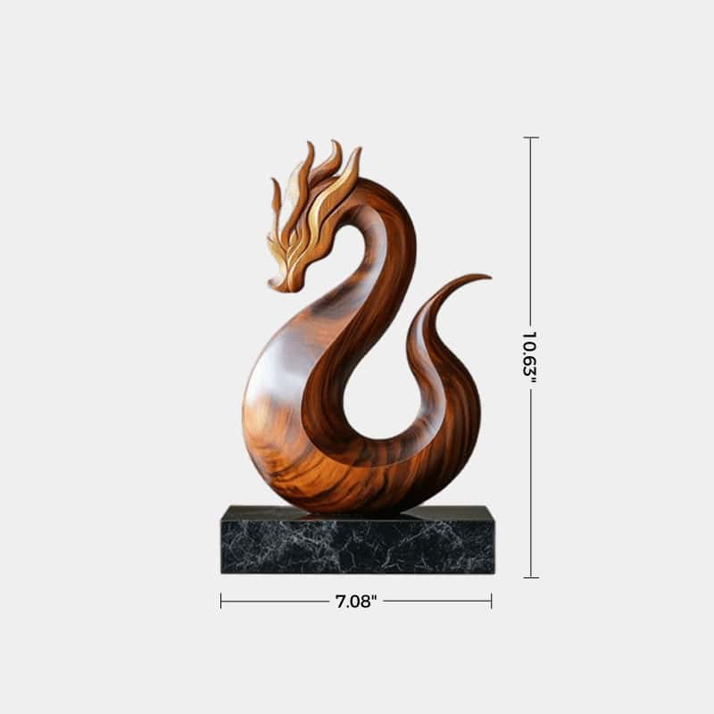 Modern Wooden Dragon Sculpture #ACF 056