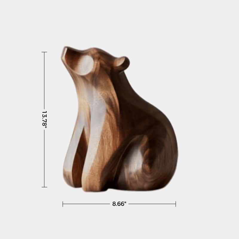 Minimalist Wooden Bear Sculpture #ACF 063