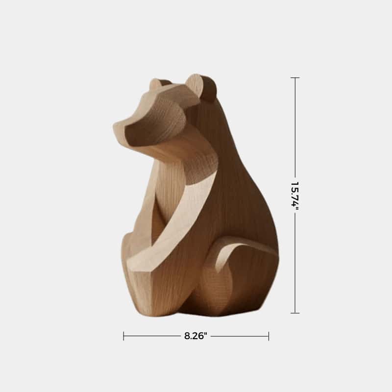 Minimalist Wooden Hugging Bear #ACF 064