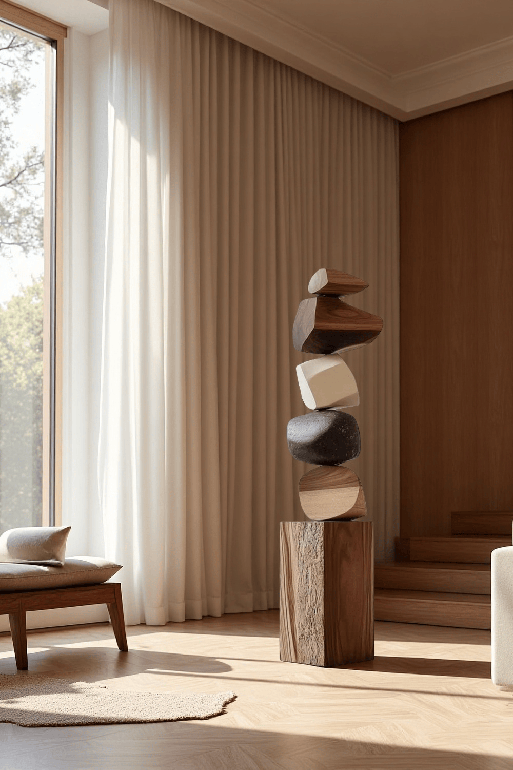 Modern Abstract Wood Sculpture #ACF 001