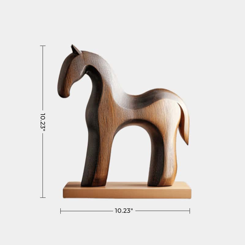 Modern Wooden Horse Sculpture #ACF 028